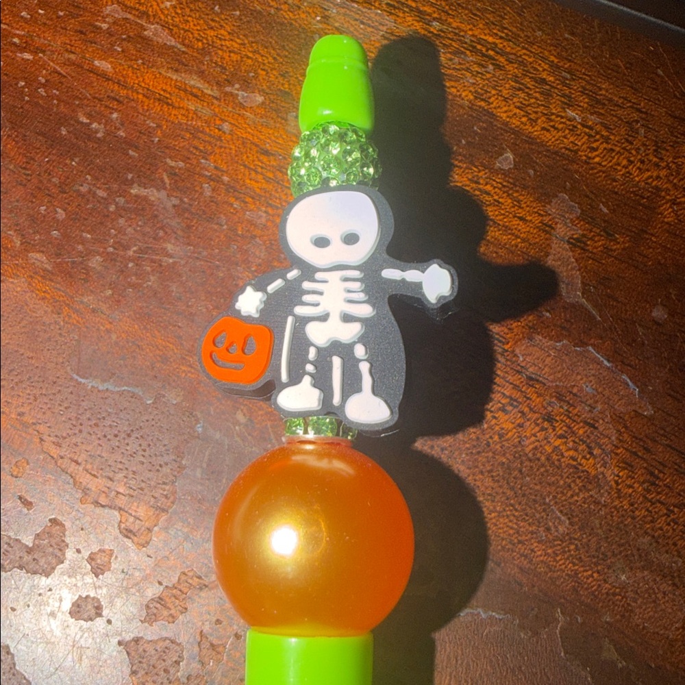 Halloween Skeleton Beaded Pen